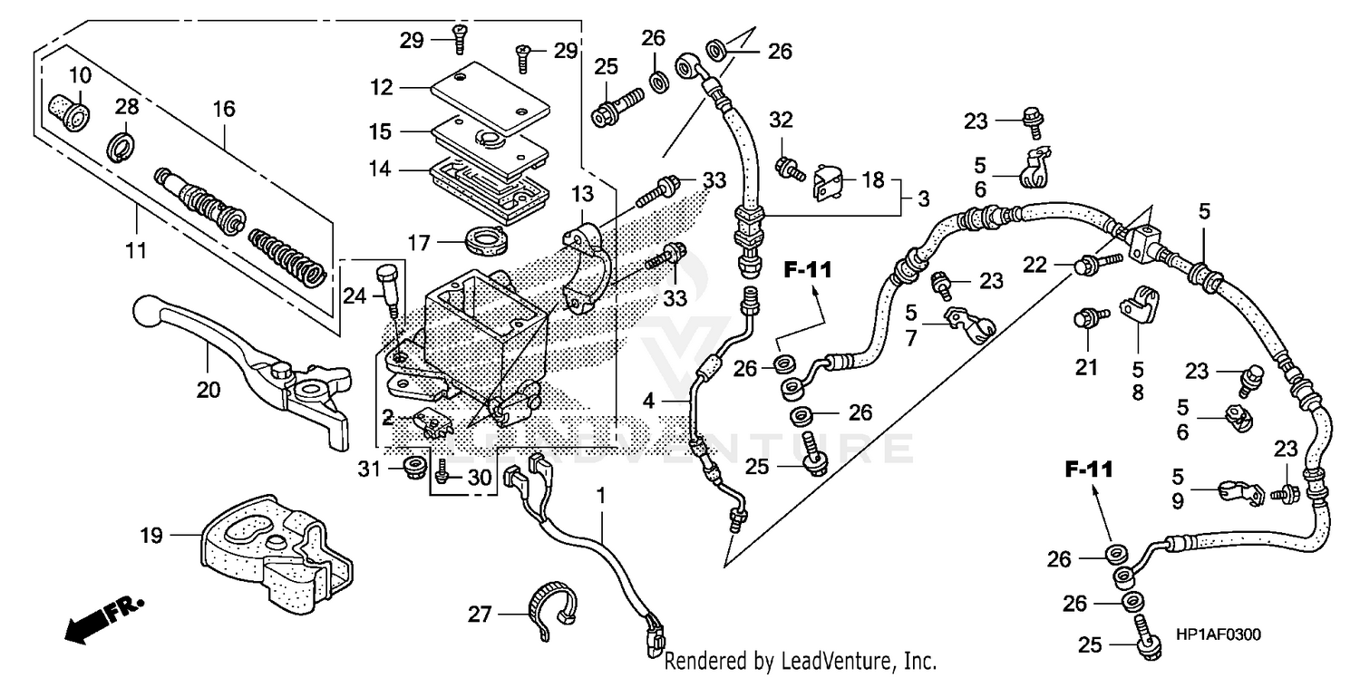 FRONT BRAKE MASTER       CYLINDER