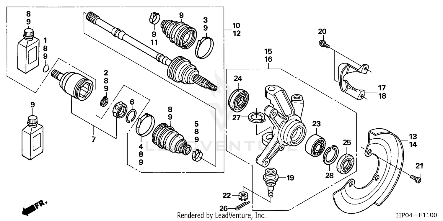KNUCKLE (TRX500FE/FM)