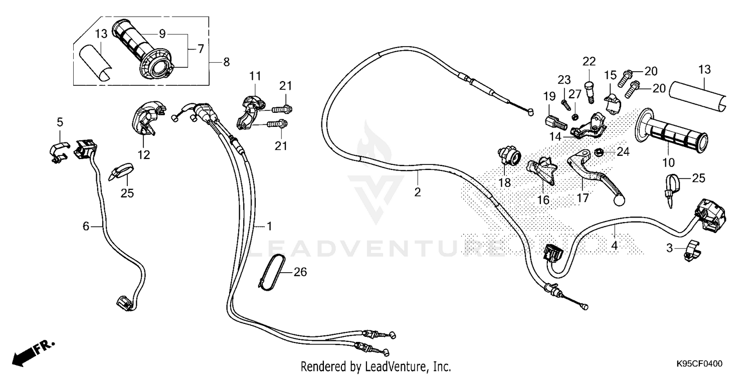 HANDLE LEVER@SWITCH@CABLE
