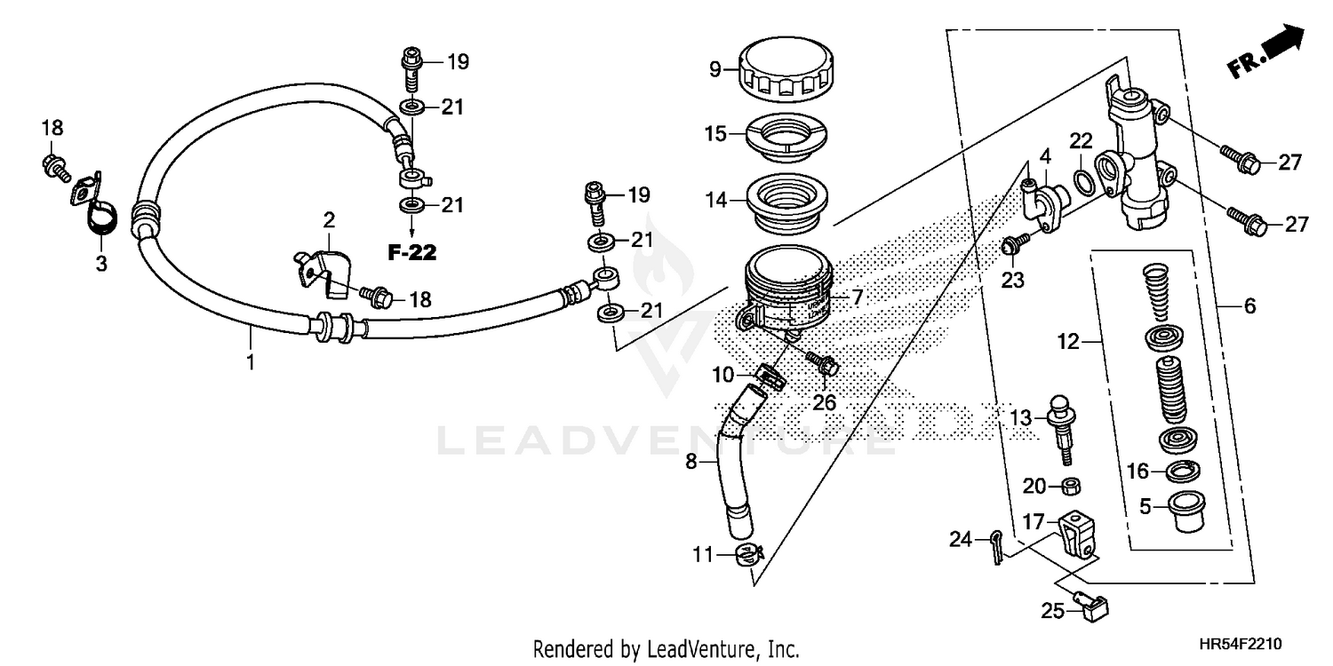 REAR BRAKE MASTER CYLINDER