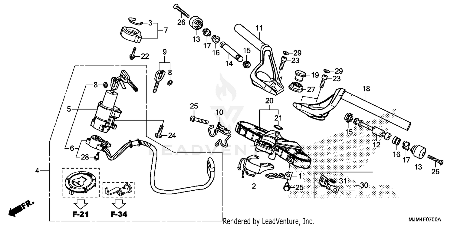 HANDLEBAR + TOP BRIDGE