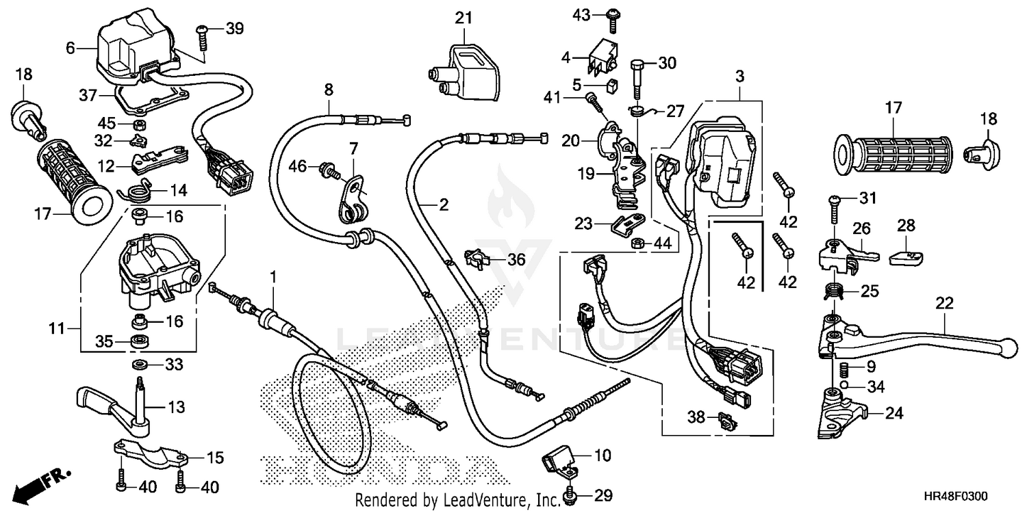 HANDLE LEVER@SWITCH@CABLE