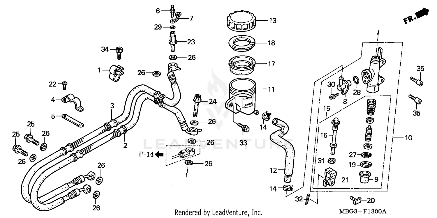 REAR BRAKE MASTER        CYLINDER
