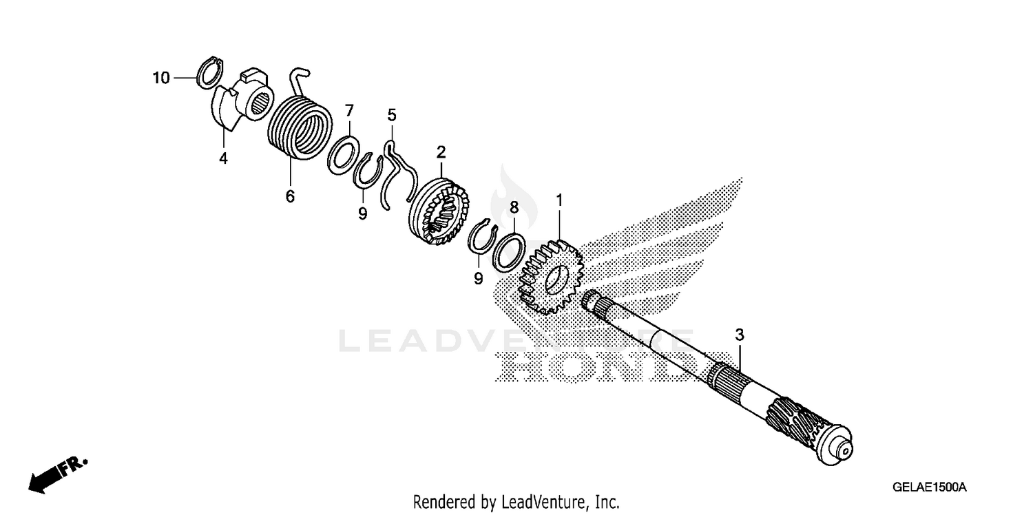 KICK STARTER SPINDLE
