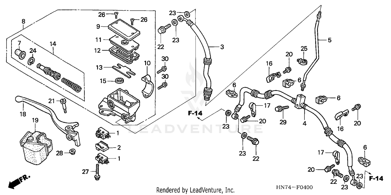 FRONT BRAKE MASTER CYLINDER