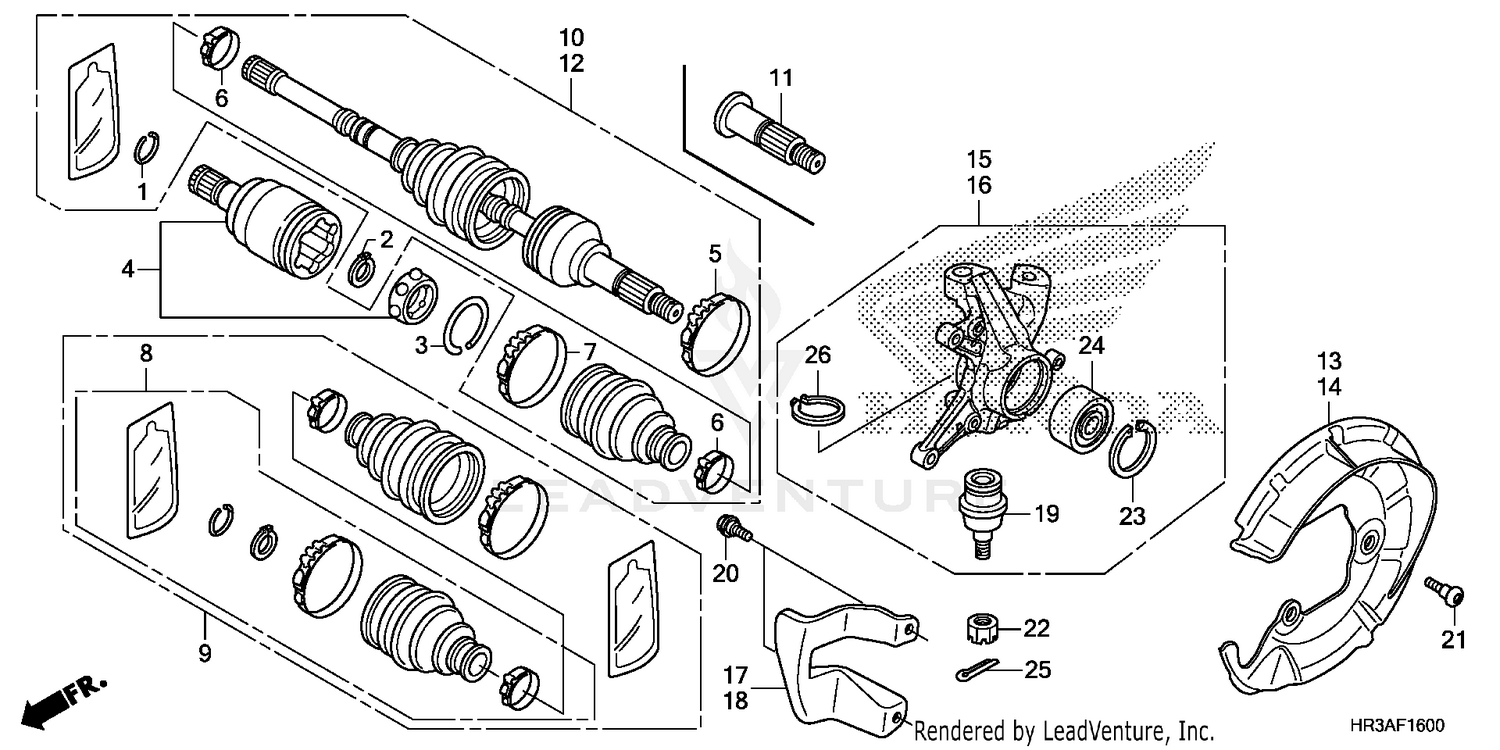 FRONT KNUCKLE@FRONT DRIVE SHAFT