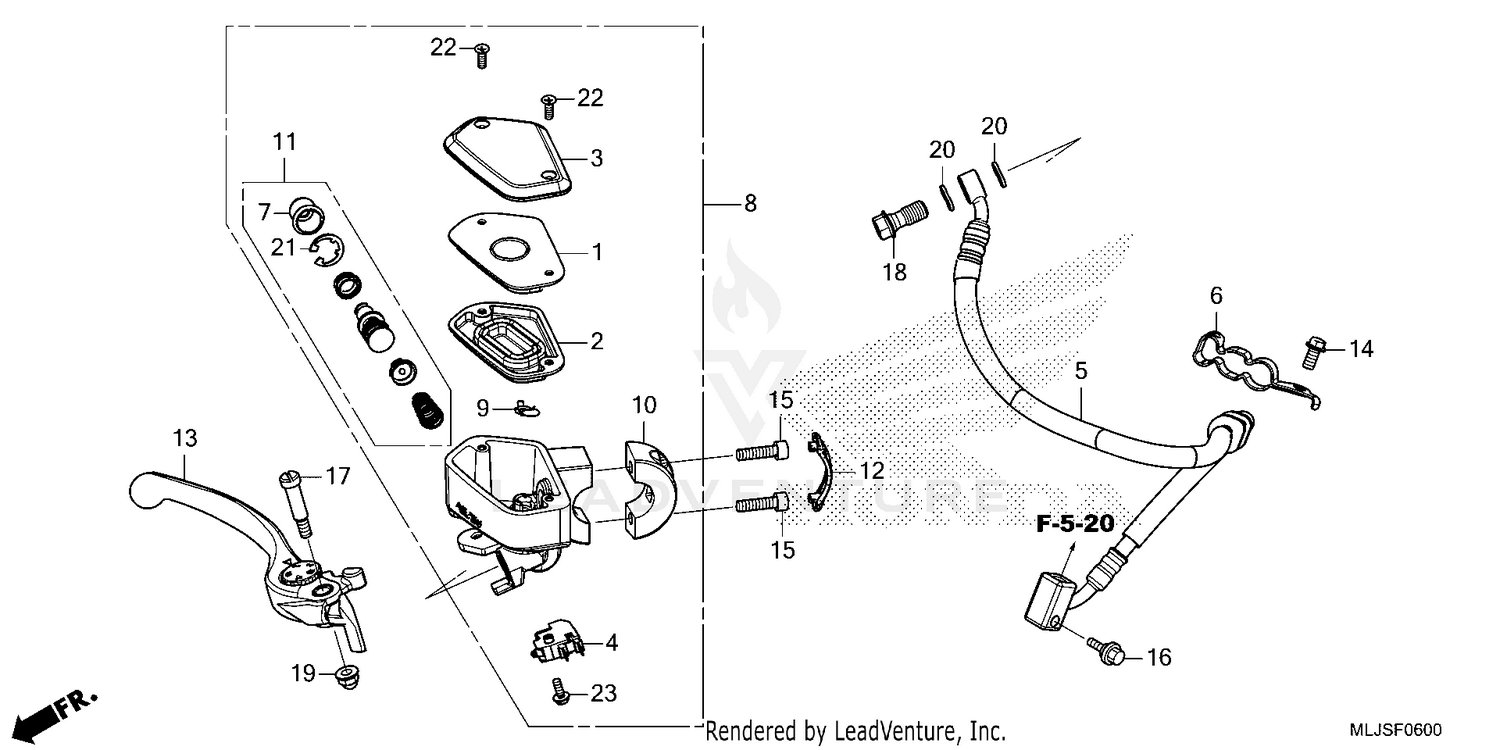 FRONT BRAKE MASTER       CYLINDER
