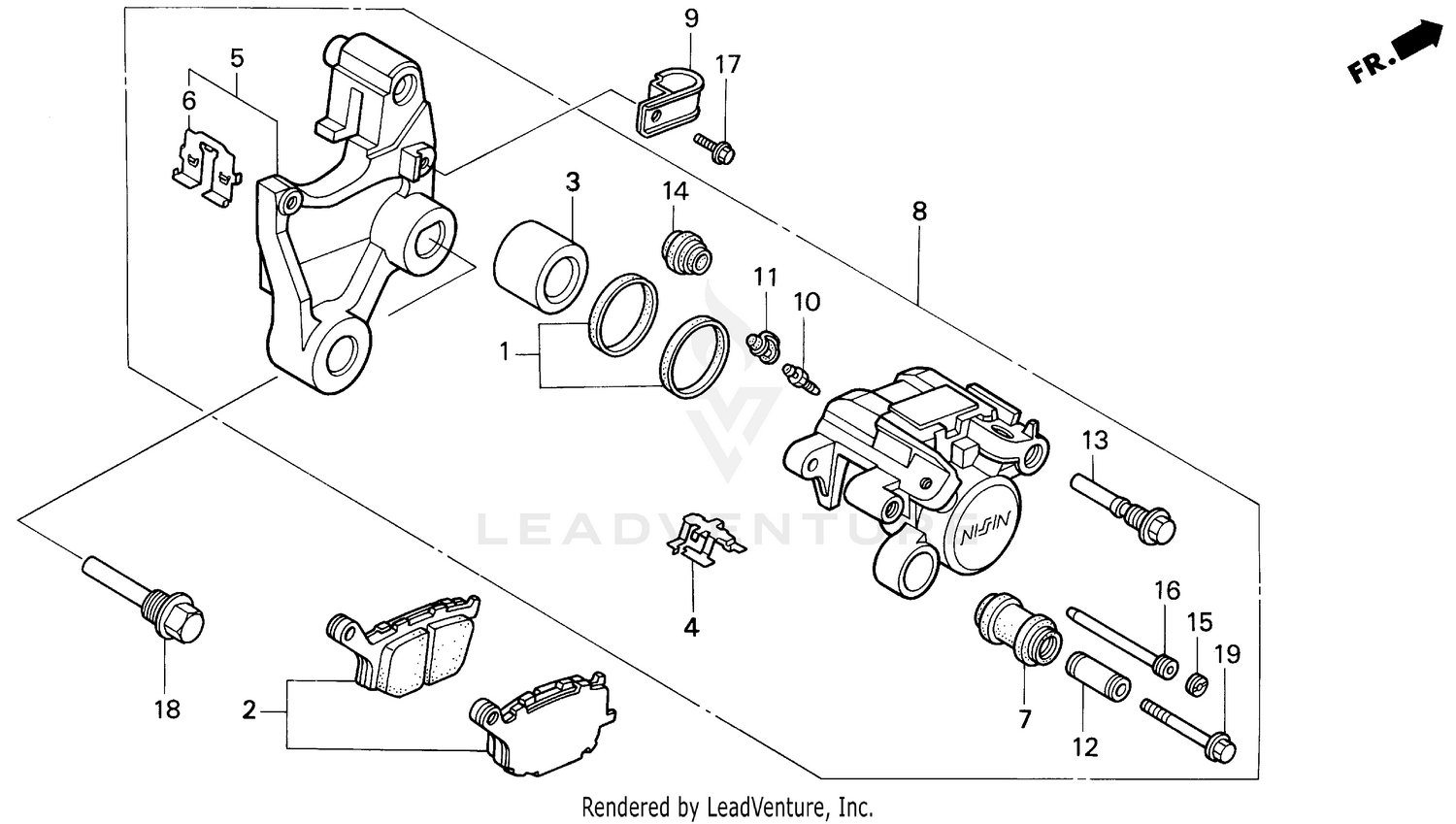VT1100C2REAR BRAKE CALIPER