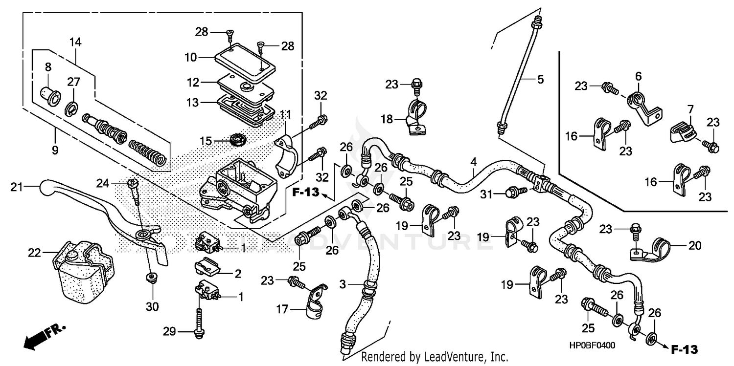 FRONT BRAKE MASTER CYLINDER