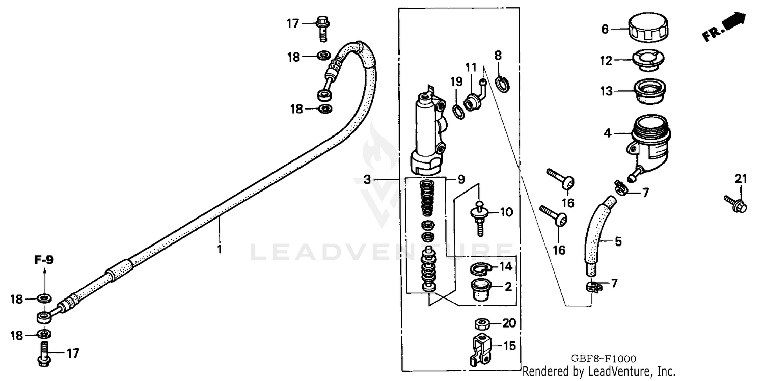 REAR BRAKE MASTER CYLINDER