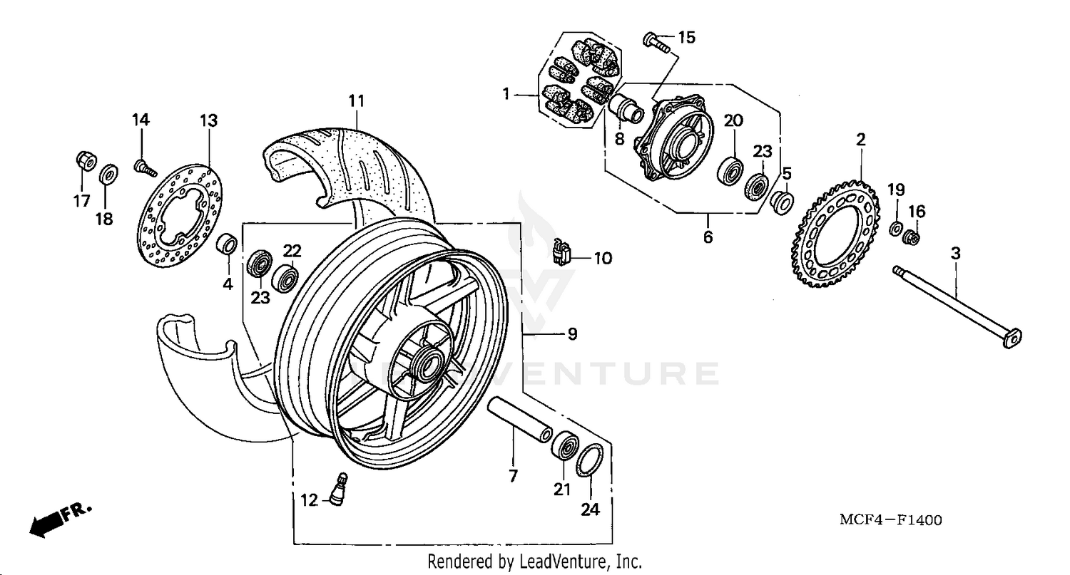 REAR WHEEL ('00-'01)