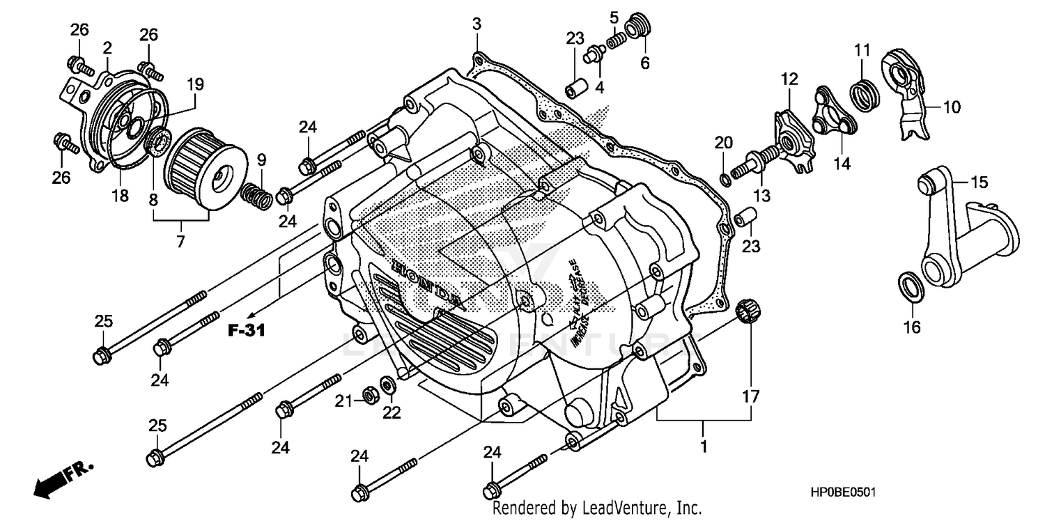 FRONT CRANKCASE COVER (TRX500FM/FPM)