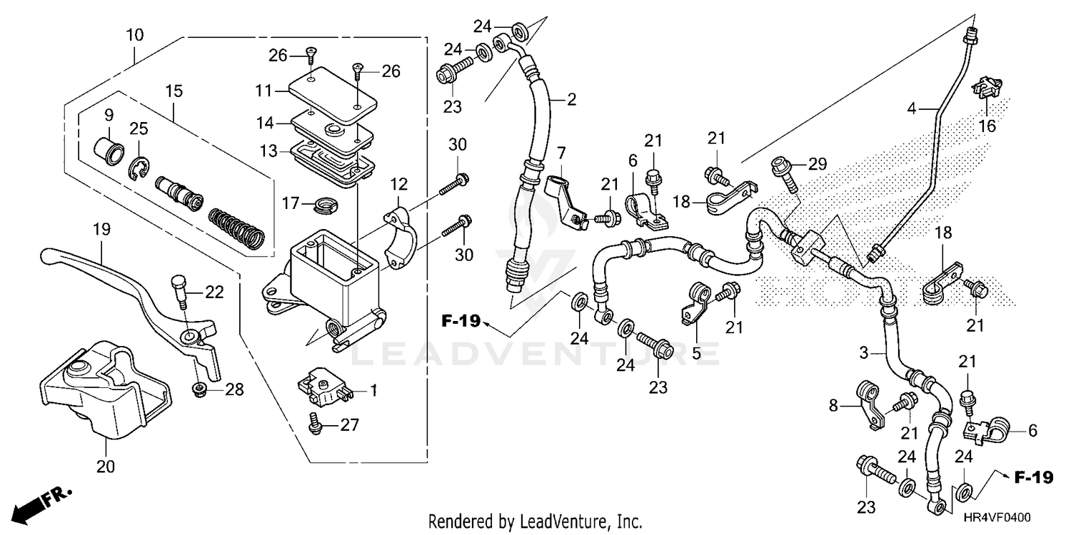 FRONT BRAKE MASTER       CYLINDER