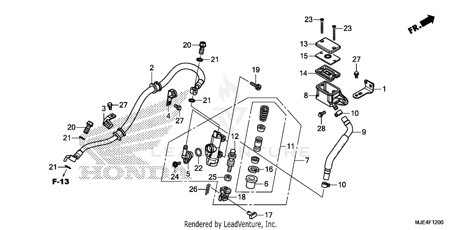 REAR BRAKE MASTER        CYLINDER (1)