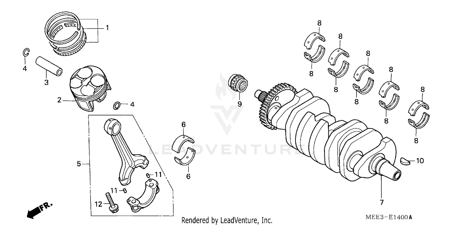 CRANKSHAFT + PISTON