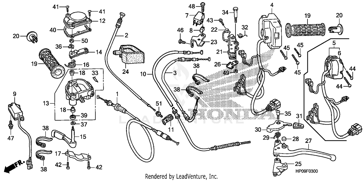 HANDLE LEVER + SWITCH + CABLE