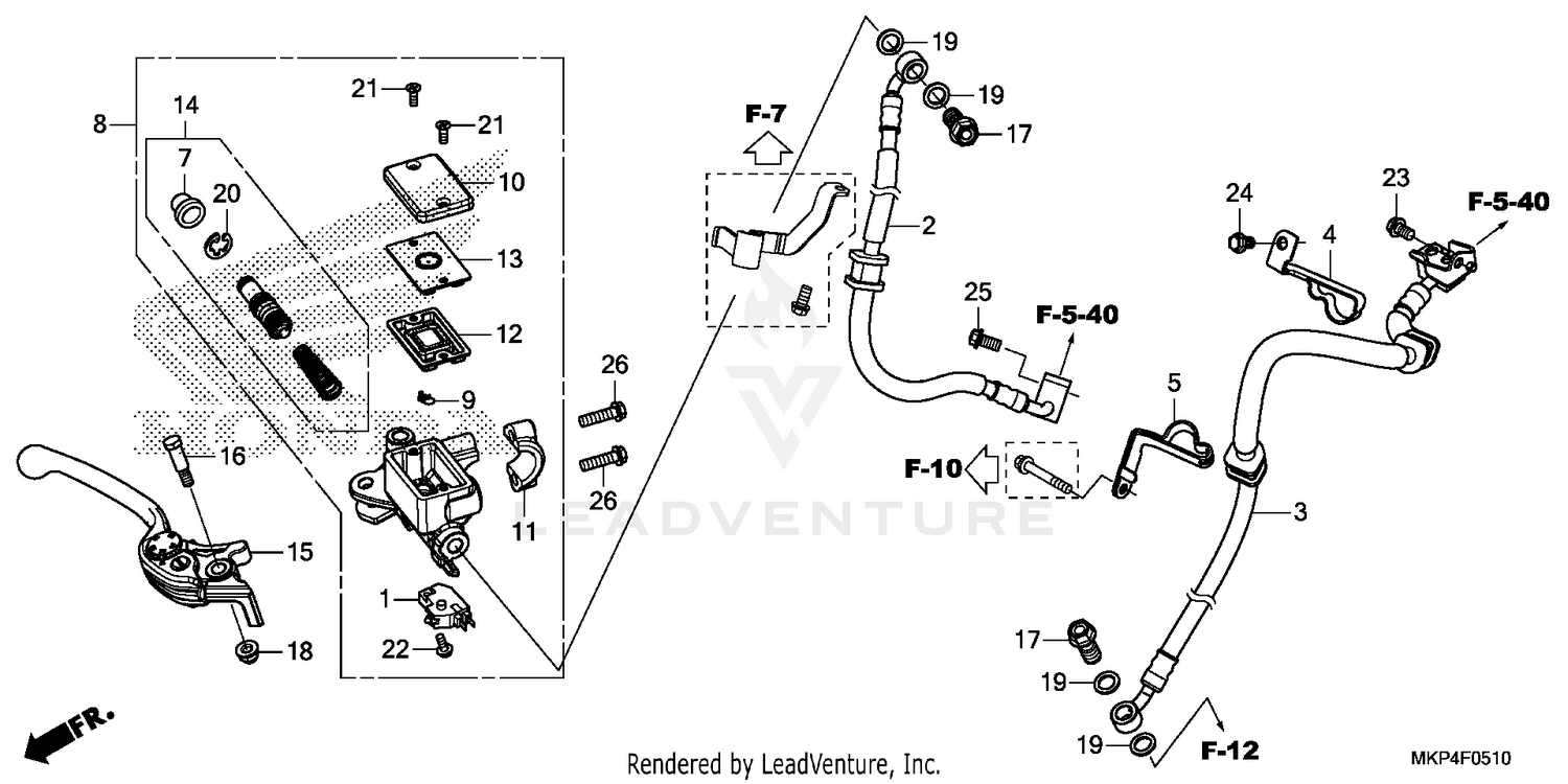 FRONT BRAKE MASTER       CYLINDER (2)