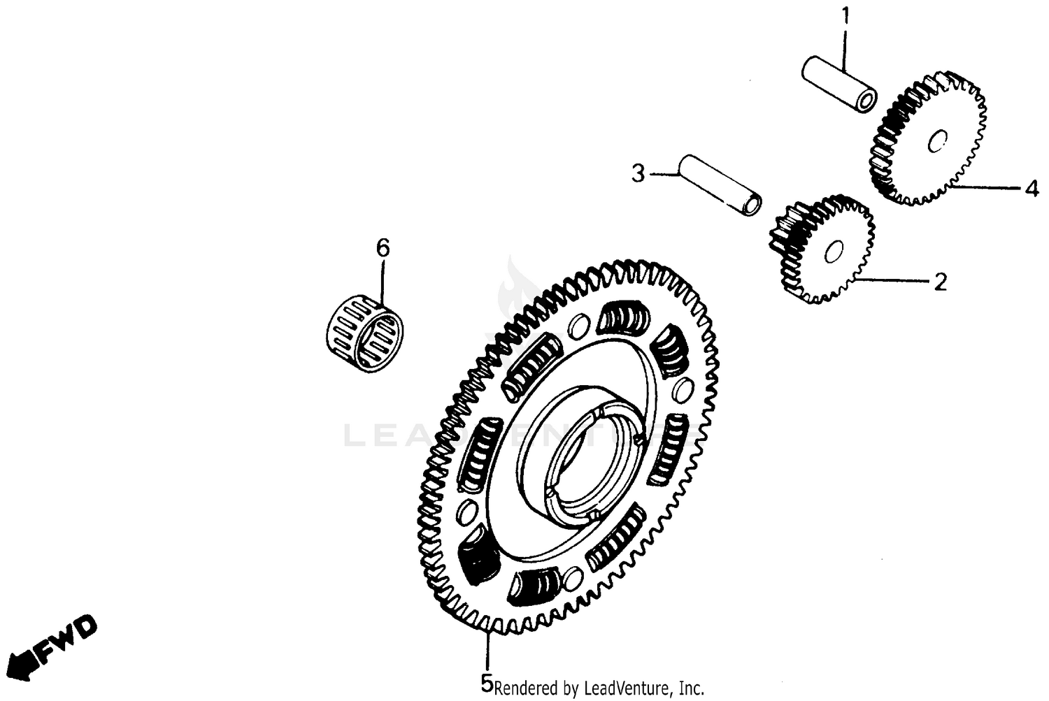 STARTING DRIVEN GEAR