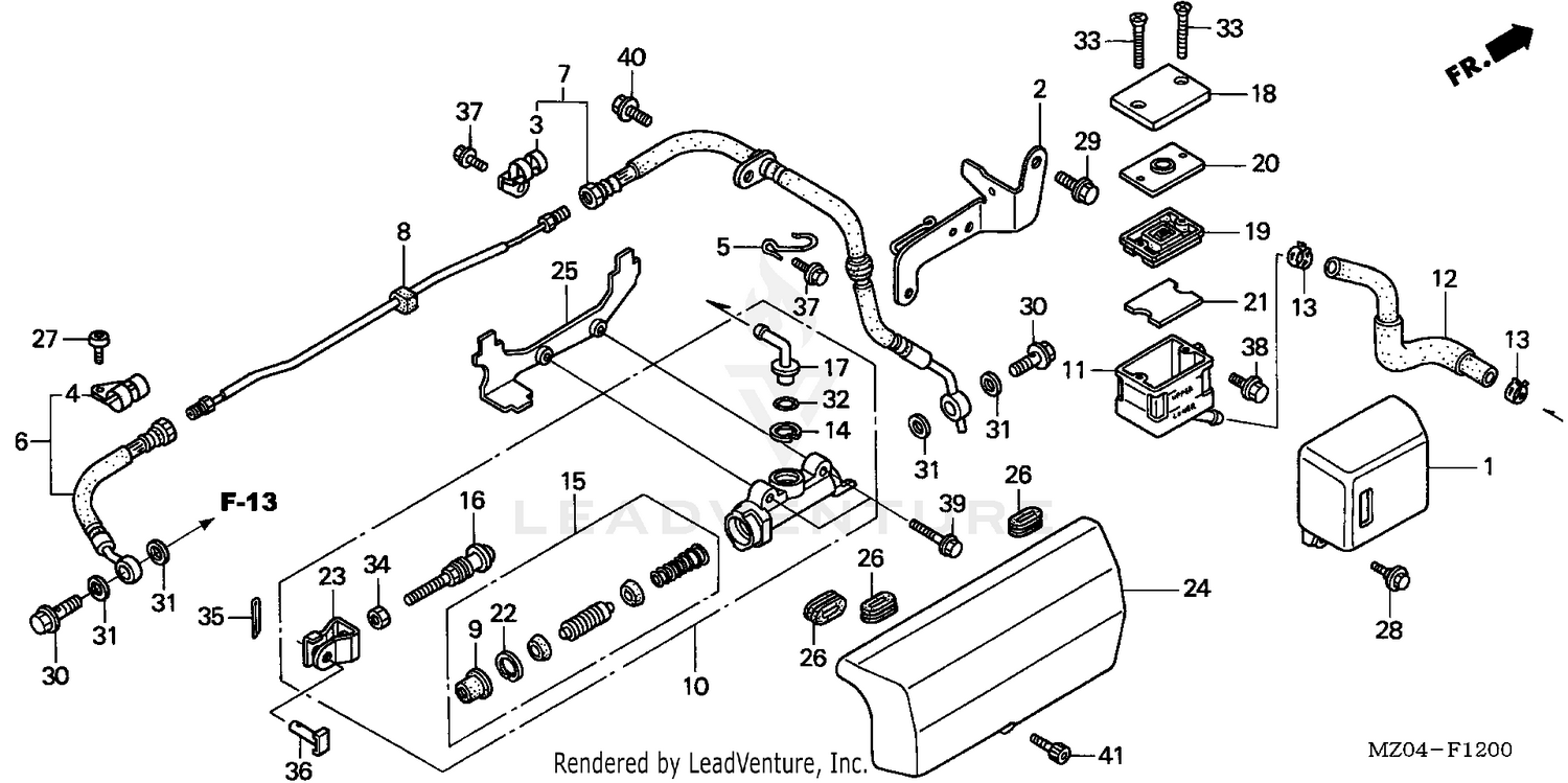 REAR BRAKE MASTER CYLINDER