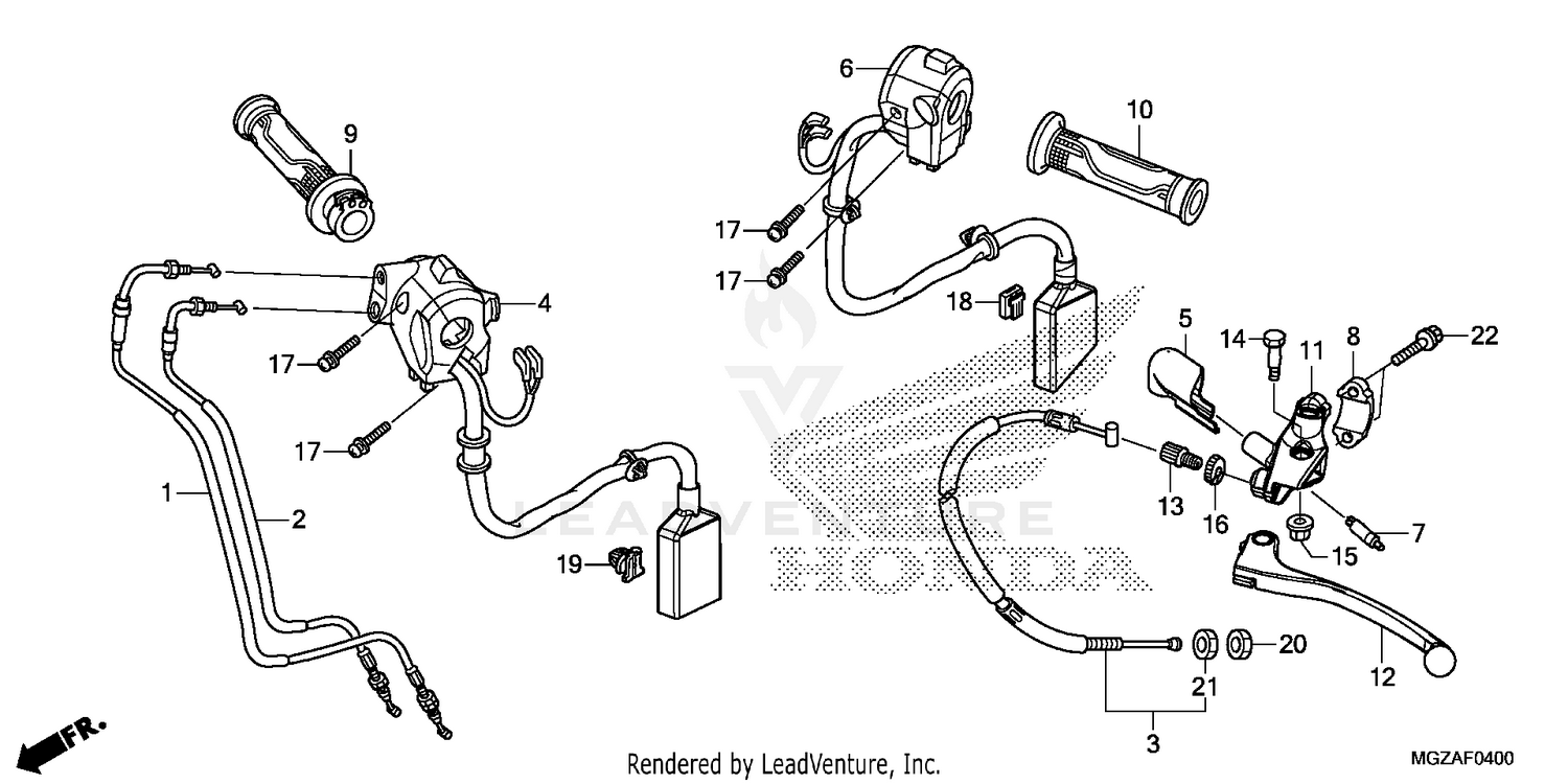 HANDLE LEVER@SWITCH@CABLE