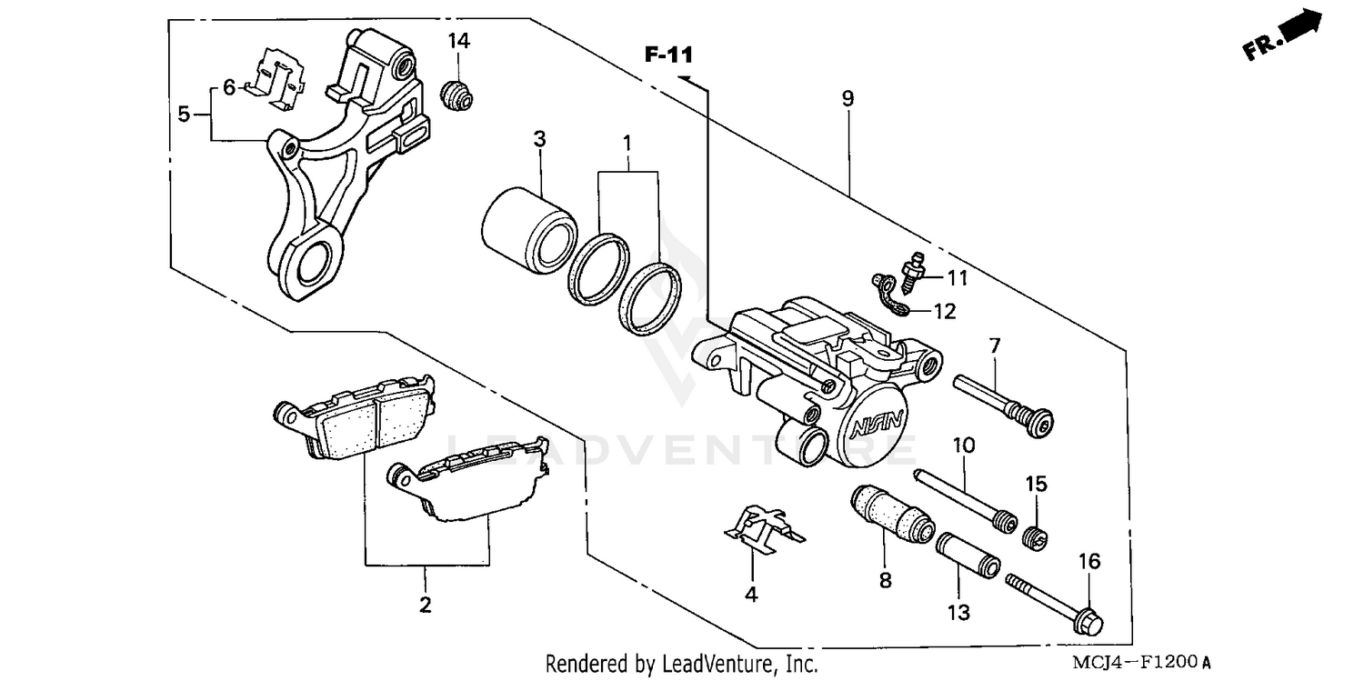 REAR BRAKE CALIPER