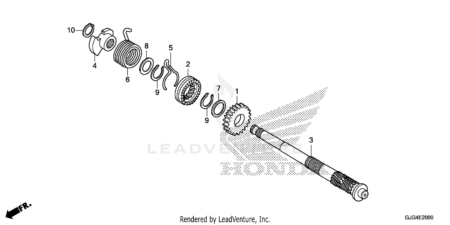 KICK STARTER SPINDLE