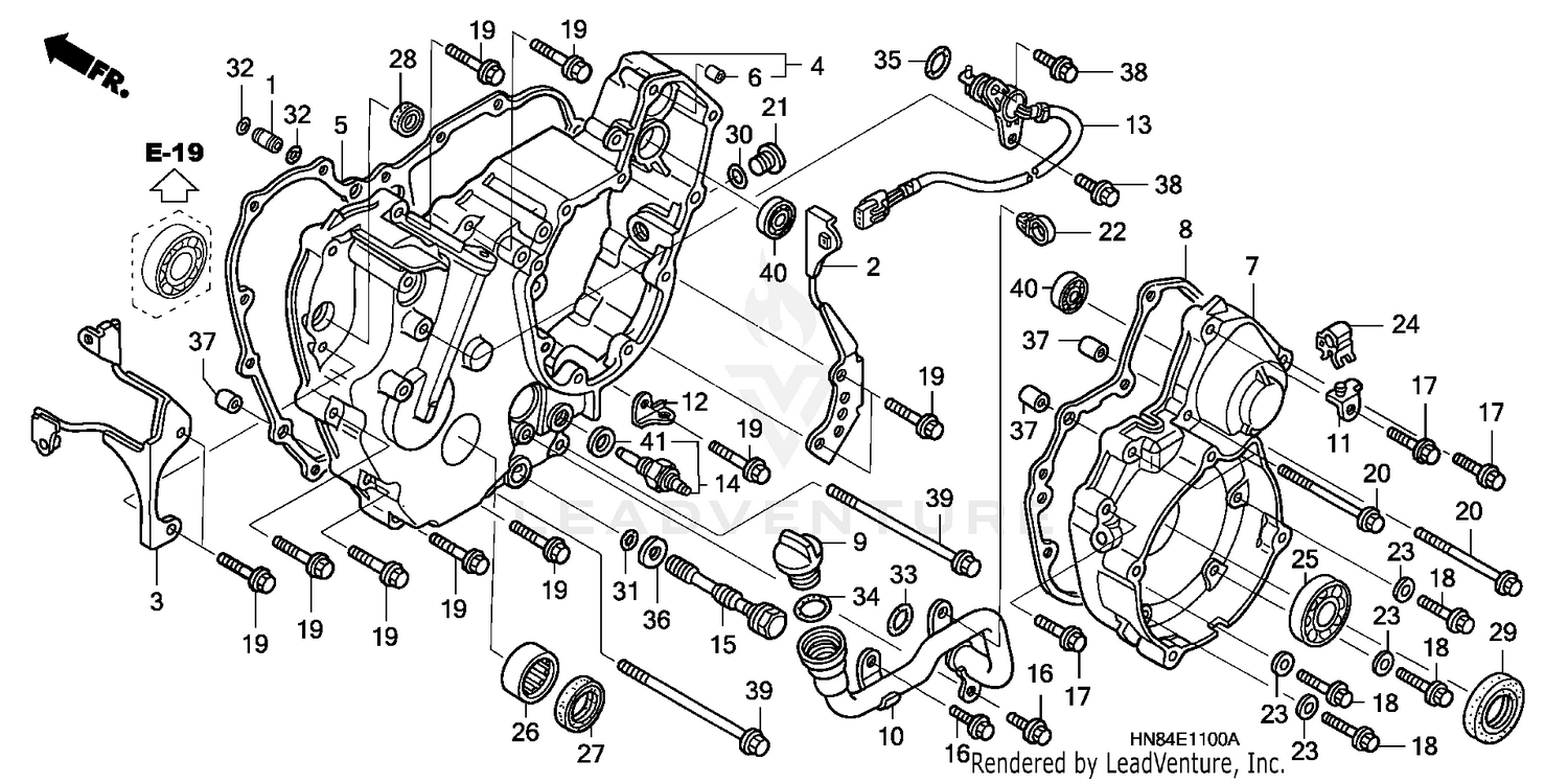REAR CRANKCASE COVER