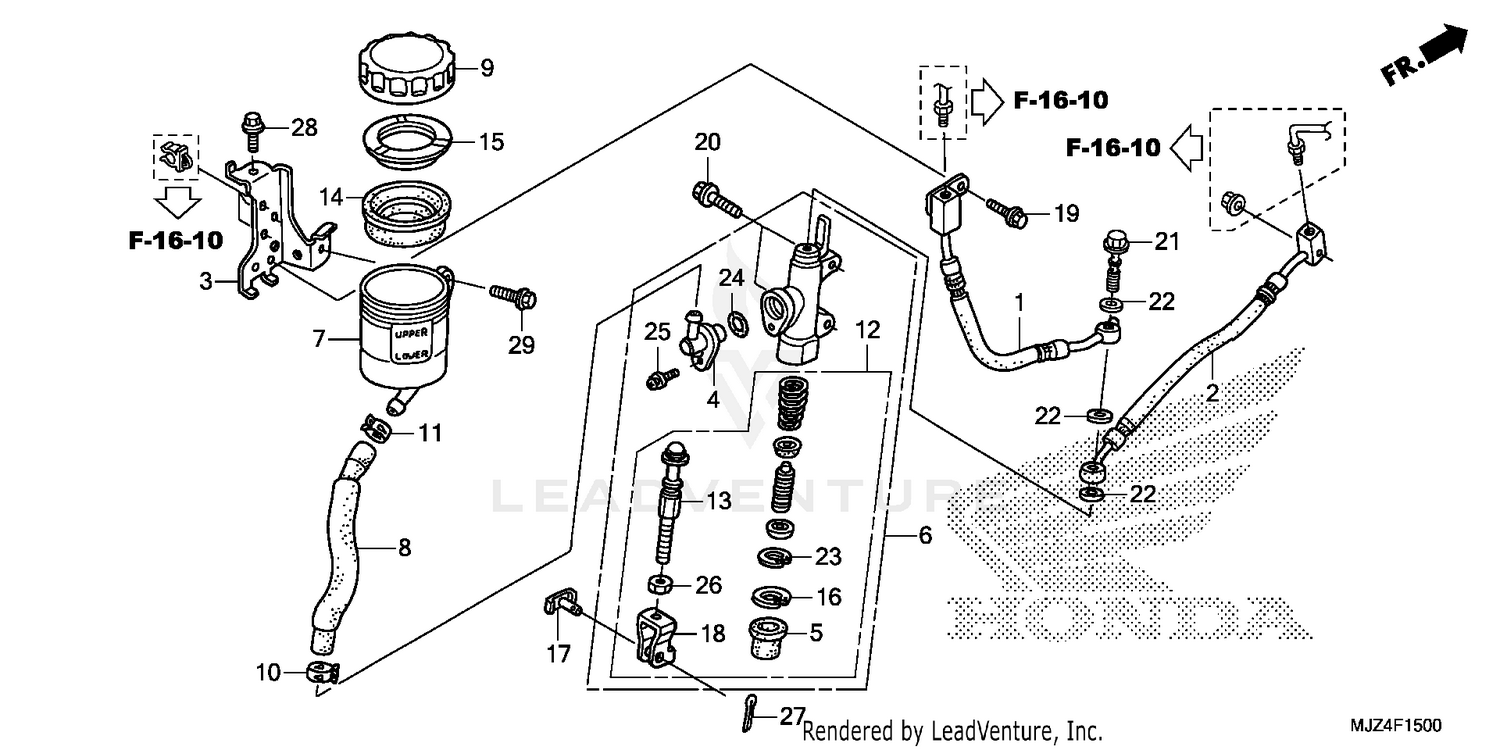 REAR BRAKE MASTER        CYLINDER