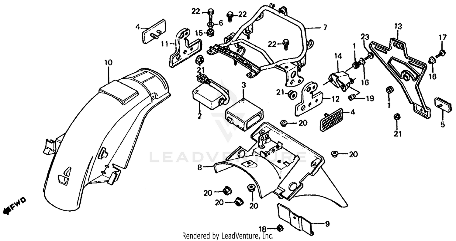 REAR FENDER + SPARK UNIT