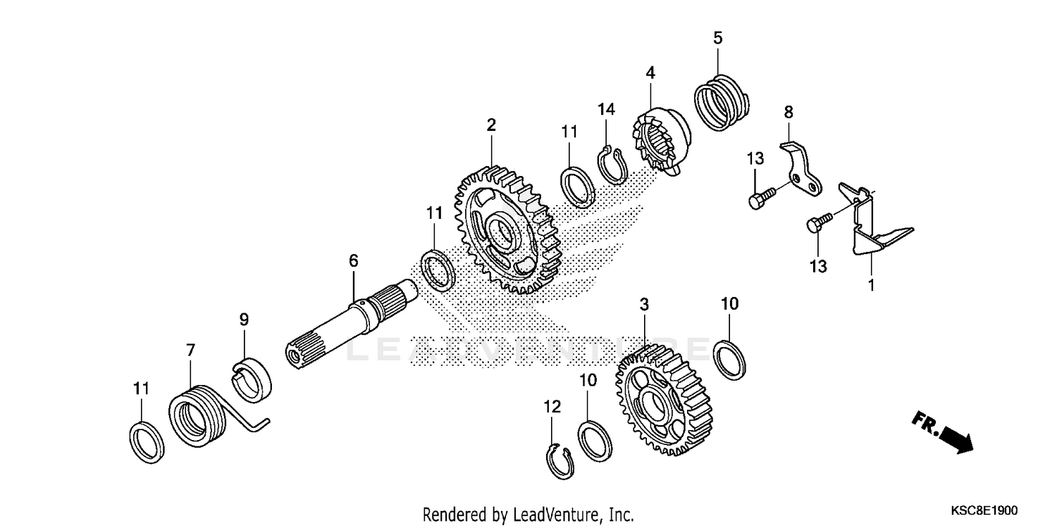 KICK STARTER SPINDLE
