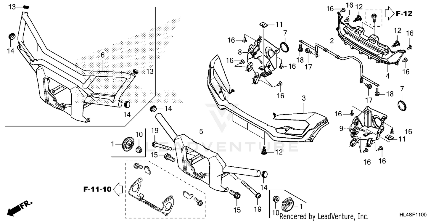 FRONT GRILLE@FRONT BUMPER