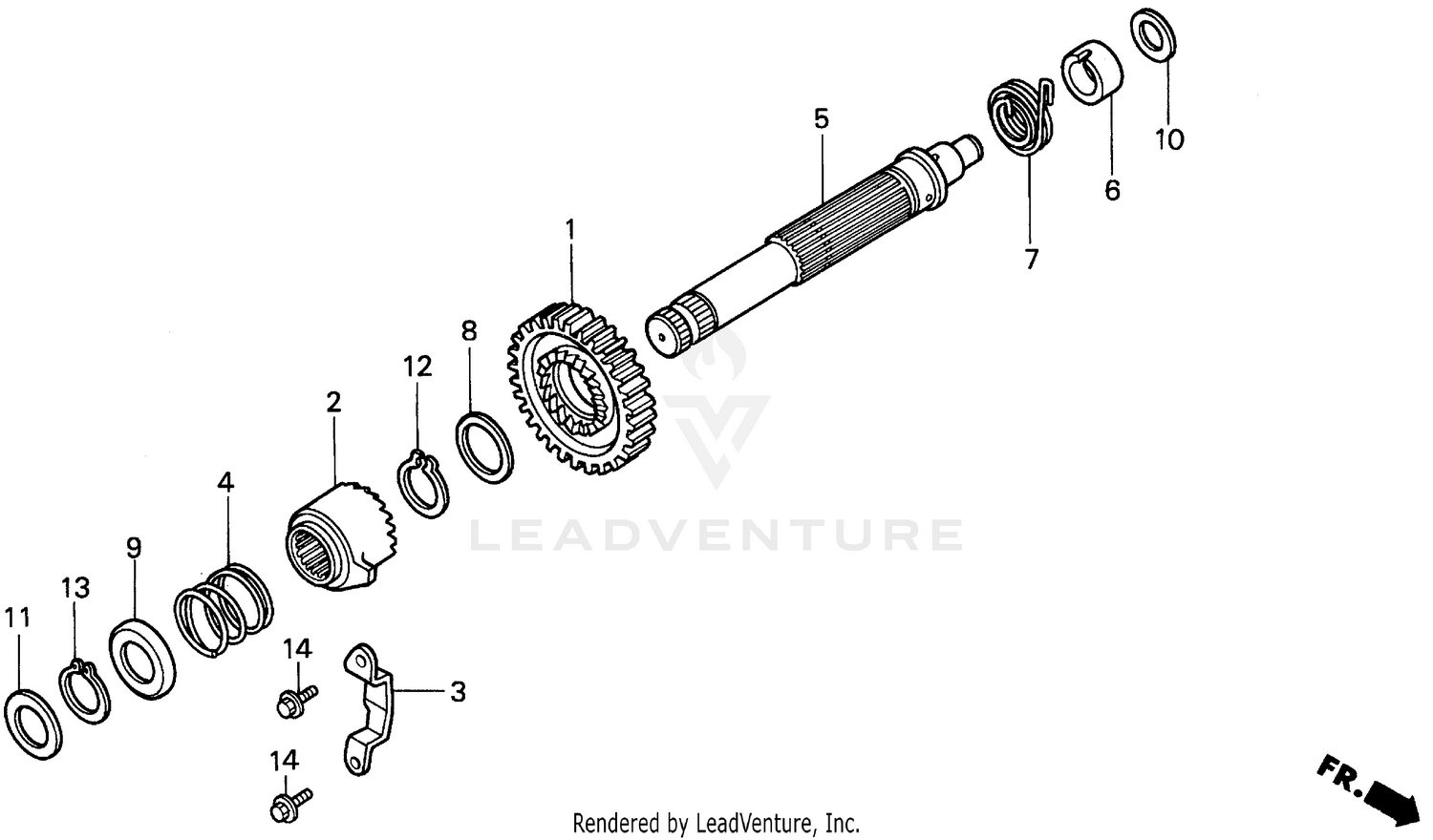 KICK STARTER SPINDLE