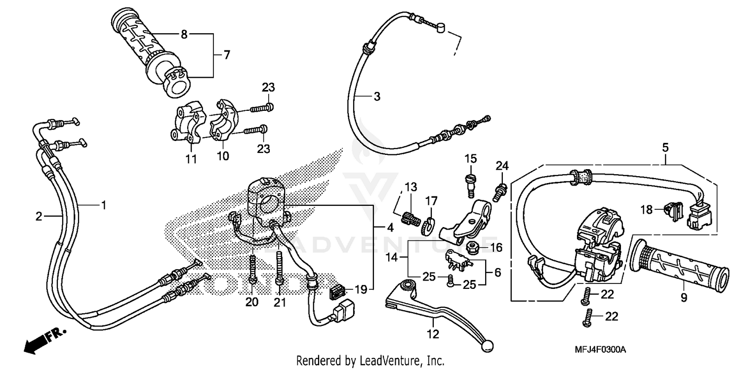 HANDLE LEVER@SWITCH@CABLE