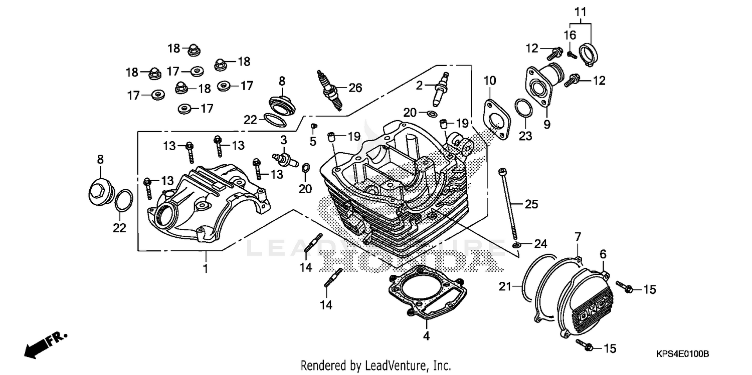 CYLINDER HEAD COVER + CYLINDER HEAD