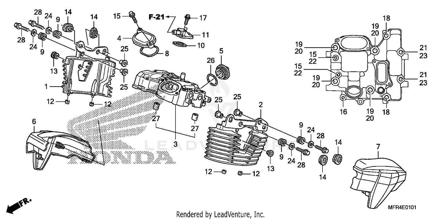 REAR CYLINDER HEAD COVER