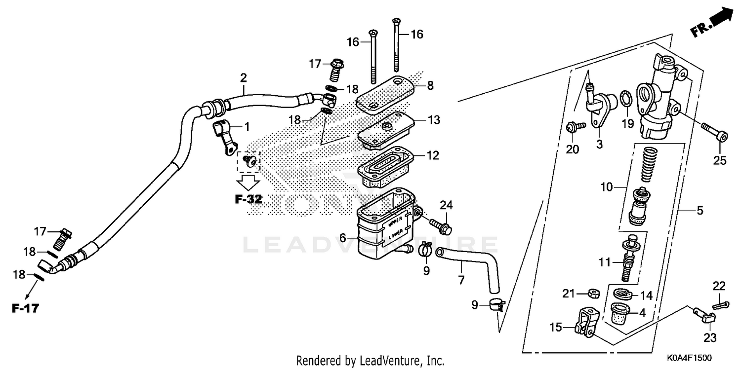 REAR BRAKE MASTER        CYLINDER (1)