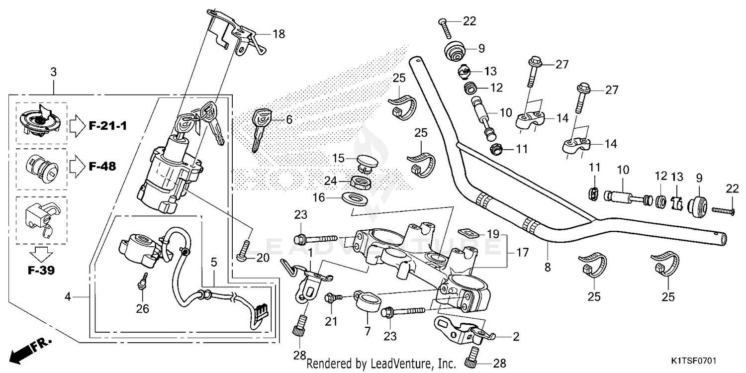 HANDLEBAR@TOP BRIDGE     (CRF300LRA)