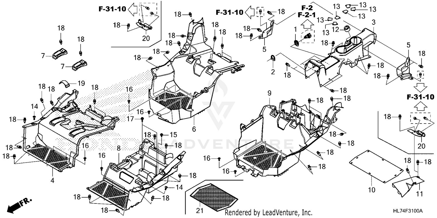 SEAT BOTTOM COVER@REAR   CONSOLE