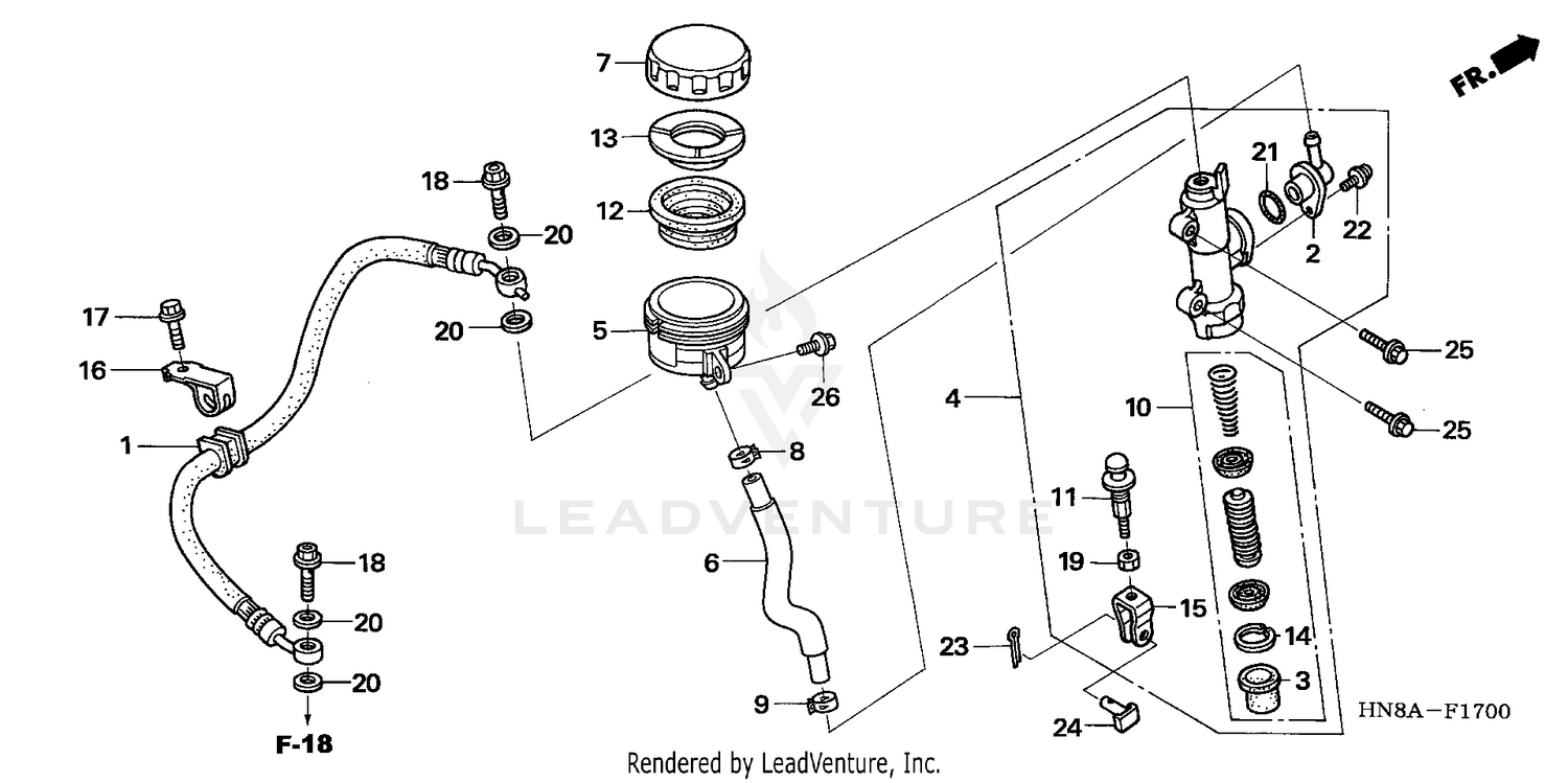 REAR BRAKE MASTER        CYLINDER