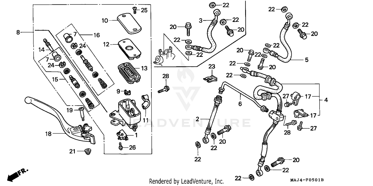 FR. BRAKE MASTER CYL.