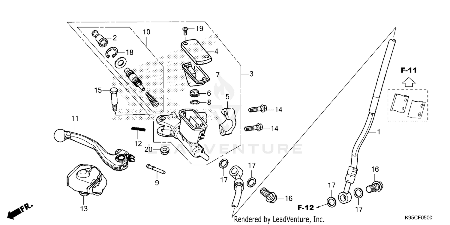 FRONT BRAKE MASTER       CYLINDER