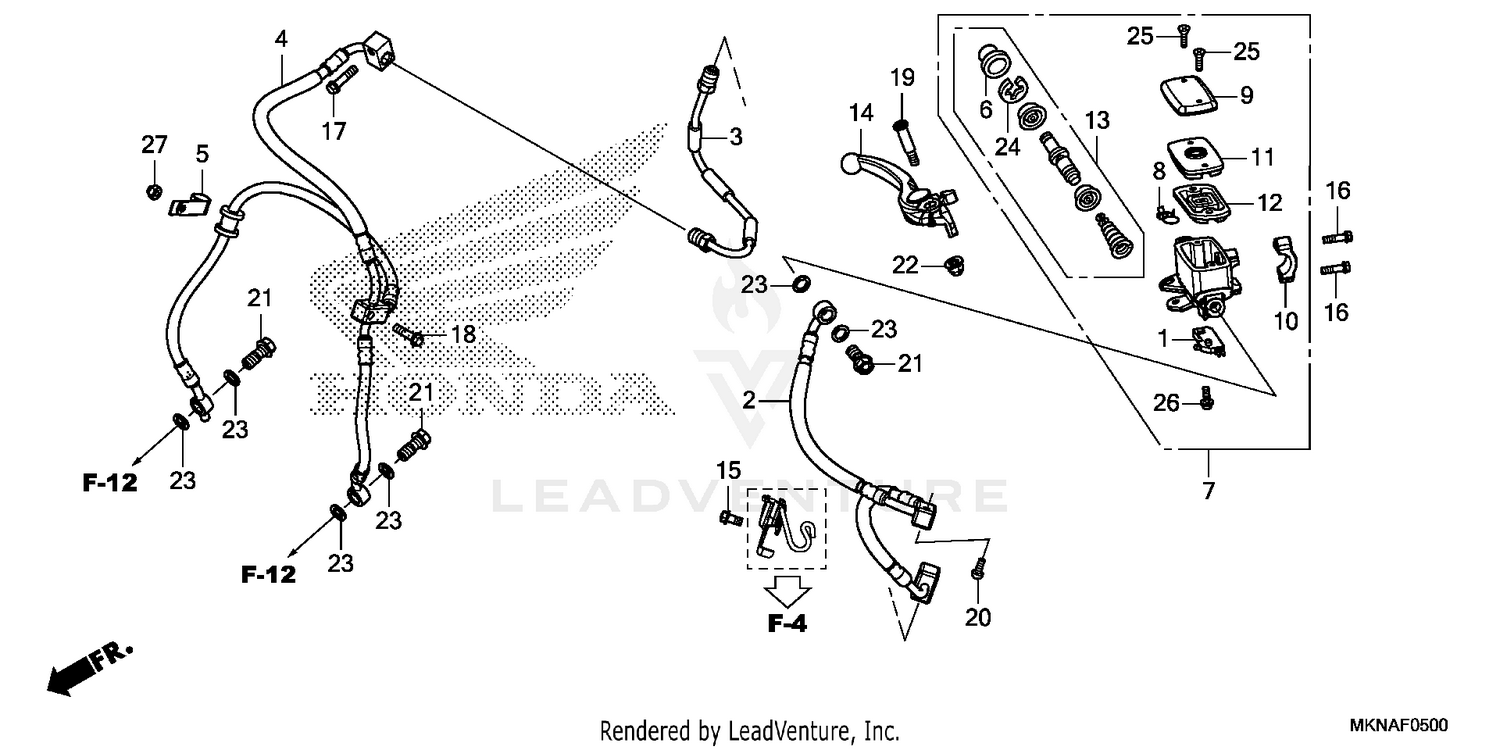 FRONT BRAKE MASTER       CYLINDER (1)
