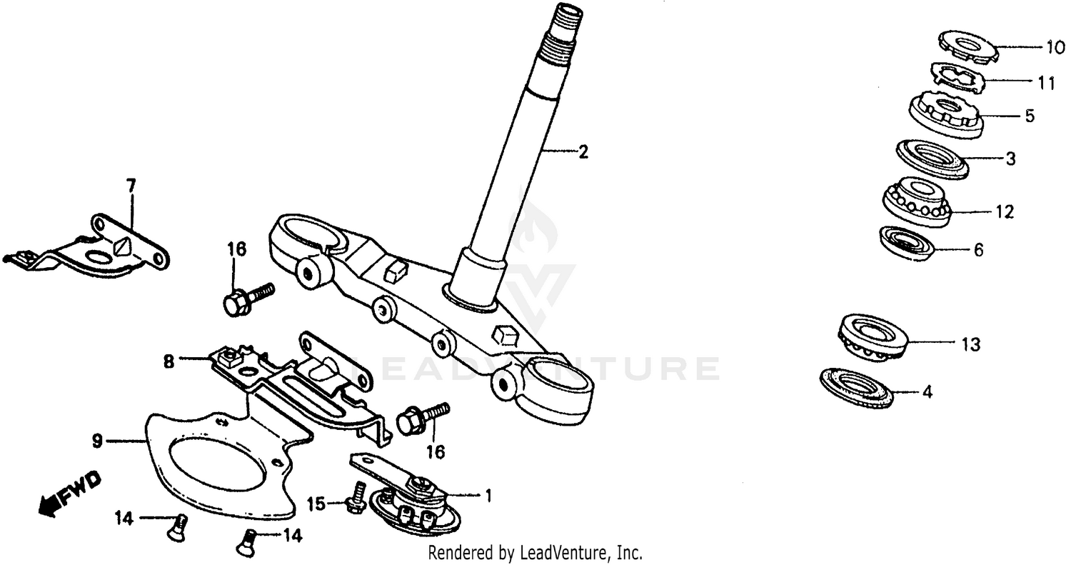 STEERING STEM + HORN