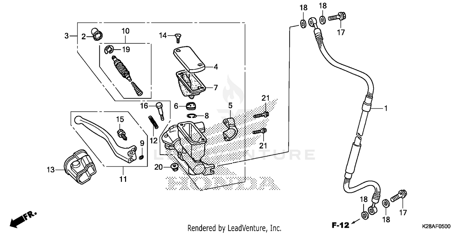 FRONT BRAKE MASTER       CYLINDER