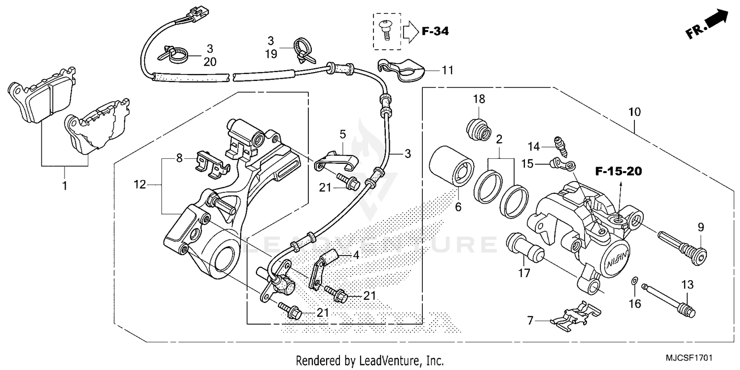 REAR BRAKE CALIPER (2)
