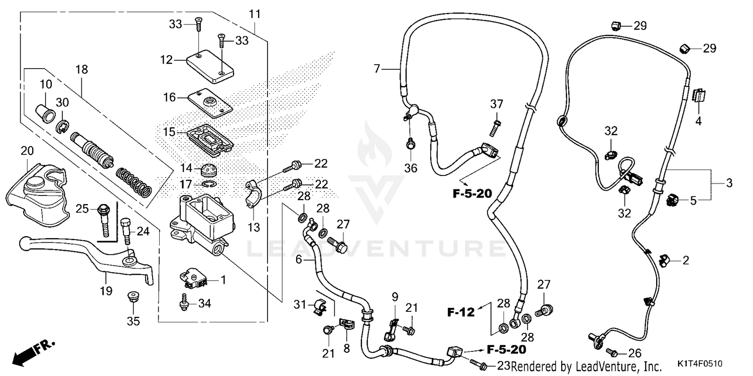 FRONT BRAKE MASTER       CYLINDER (2)