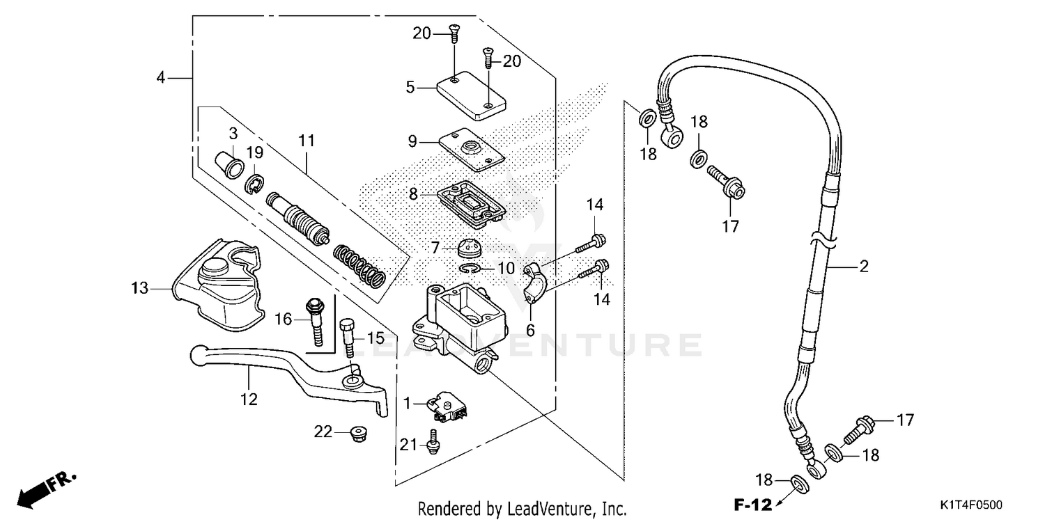 FRONT BRAKE MASTER       CYLINDER (1)