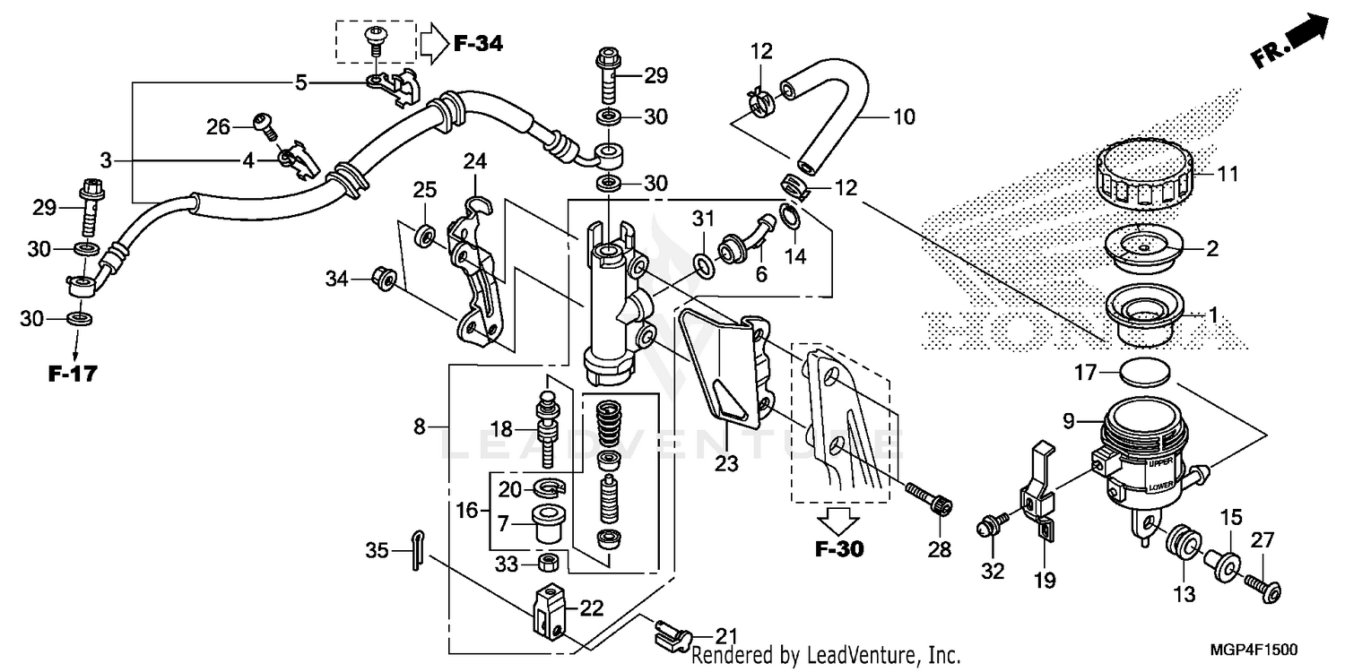 REAR BRAKE MASTER        CYLINDER (1)