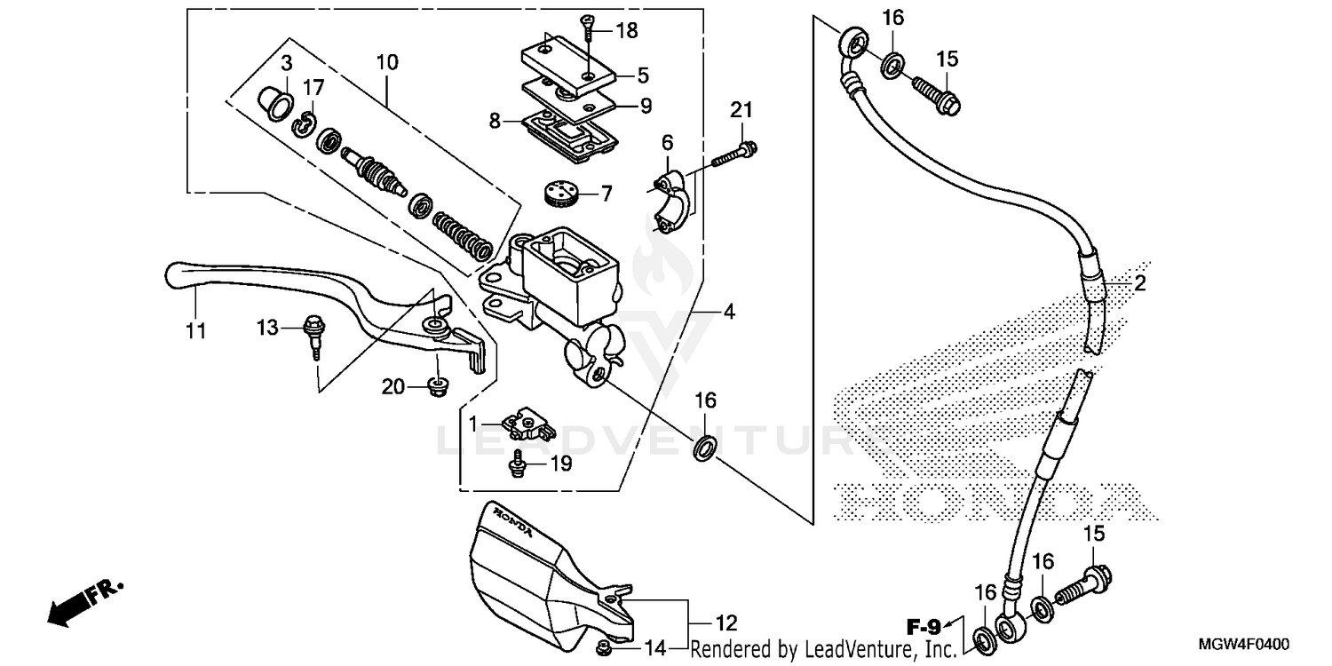 FRONT BRAKE MASTER       CYLINDER