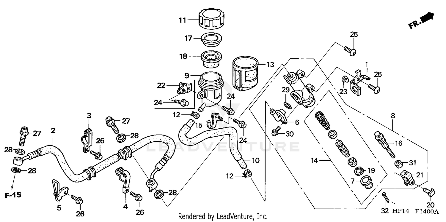 REAR BRAKE MASTER CYLINDER